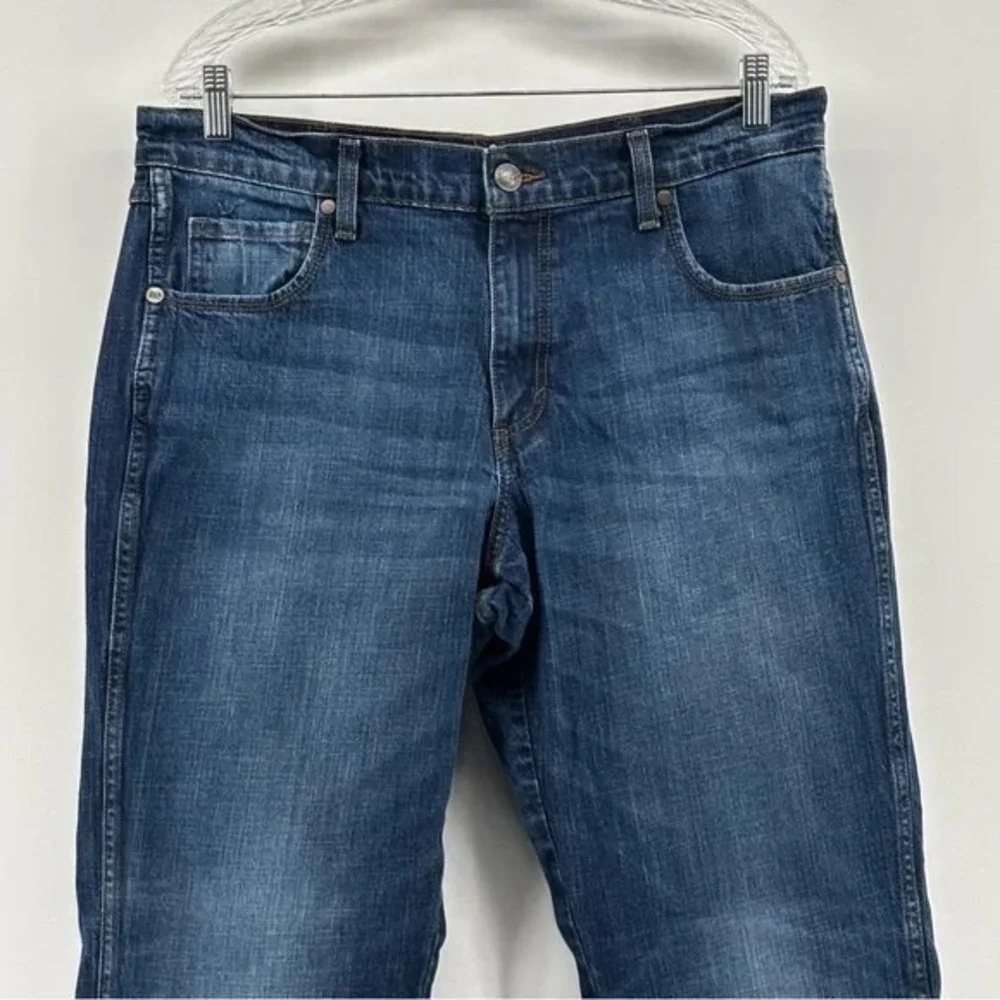 Wrangler Jeans Men 34x31 Dark Wash Retro Relaxed Boot Cut Blue Denim‎ Western